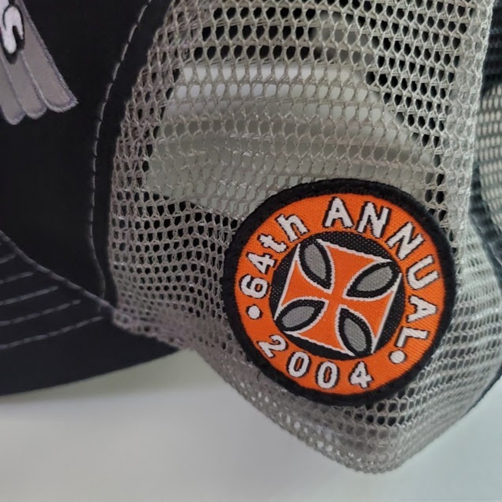 VTG 2004 Sturgis 64th Annual Rally South Dakota Black Snapback Vented Hat Cap - Picture 7 of 11